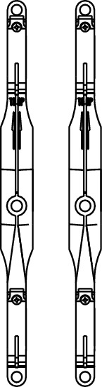 TECE 77990053 TECEfloor Держатель коллектора, пластиковый, комплект из 2х штук