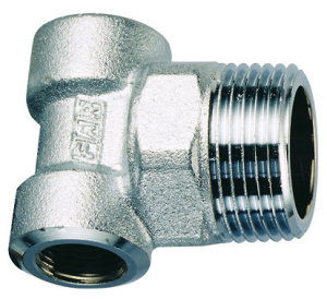 FAR FK 4061 3412  Тройник концхром. для коллекторов, 3/4"НР х 1/2"ВР х 1/2"ВР