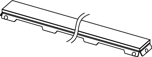 TECE 600792 TECEdrainline Стеклянная панель для душевого канала, прямая, 700 мм, черный